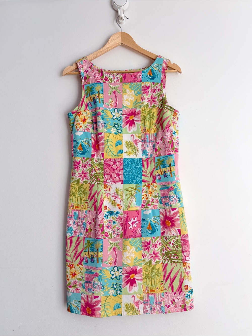 Vintage Y2K Catherine Stewart Resortcore Patchwork Print Dress 10